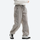 Unisex parachute hiking pants with hidden pockets - light gray hiking pants with white top, for warm-weather adventures