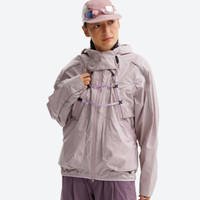 
                  
                    Detachable hood waterproof outdoor jacket - black jacket views, for hiking and outdoor adventures
                  
                