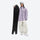 Women's breathable balloon snow pants set - lavender jacket with white pants, for resort and street wear