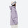 Women's breathable balloon snow pants set - lavender jacket, on-model hood side view, for skiing and snowboarding