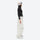 Women's breathable balloon snow pants set - white snow pants with black top, for powder days and winter commute
