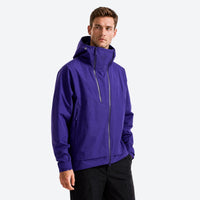 
                  
                    Lightweight hooded rain jacket - black and gray color variant views, for trail running and active outdoor sports
                  
                