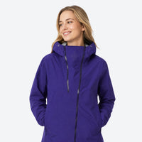 
                  
                    Women's 3L hardshell jacket - black and green color variants side and back views, for hiking and mountain adventures
                  
                