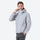 Lightweight hooded rain jacket - light gray color variant front and side views, for rain and wind protection