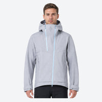 
                  
                    3L hard shell jacket waterproof - light gray color variant front and side views, for travel and everyday wear
                  
                