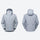 Breathable hardshell with adjustable hood - light gray color variant front and side views, for hiking and mountain adventures