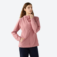 
                  
                    Women's breathable waterproof outdoor jacket - pink waterproof softshell jacket views, for hiking and outdoor adventures
                  
                