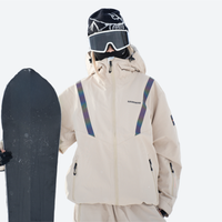 
                  
                    Waterproof snow jacket and pants set - blue and black colorblock, for cold-weather winter sports
                  
                