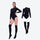 Women's 2mm one-piece wetsuit with socks - black and white color variants front views, for water sports and beach activities