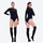 Women's long-sleeve wetsuit with knee-high socks - black and white color variants front views, for cold water water sports