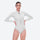 Women's 2mm one-piece wetsuit with socks - black and white color variants front views, for swimming and snorkeling