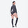Women's thermal wetsuit suit with stockings - pink and gray color variants side and back views, on-model hood side view