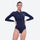 Women's thermal wetsuit suit with stockings - close-up details of zippers seams and anti-slip strips, YKK zipper