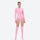 Women's long-sleeve wetsuit with knee-high socks - pink and gray color variants side and back views