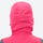 Women's waterproof snow jacket and pants set - pink jacket, cuff zip close-up with hand, for skiing and snowboarding