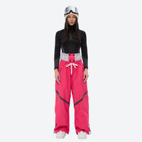 
                  
                    Women's breathable ski jacket with iridescent straps - pink jacket with pink pants, for powder days and winter commute
                  
                