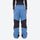 Waterproof snow jacket and pants set - rose pink, on-model front with snowboard and backpack, for resort and backcountry days