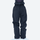 Colorblock snowboard jacket and pants set - black, on-model side view, for skiing and snowboarding