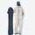 Waterproof snow jacket and pants set - black, on-model back hood view, for resort and backcountry days