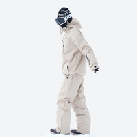 
                  
                    Colorblock snowboard jacket and pants set - women's black slim fit, for cold-weather winter sports
                  
                