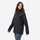 Women's 3L hardshell jacket waterproof - black and orange color variant views, for rain and wind protection