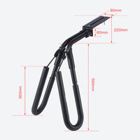 
                  
                    Universal surfboard rack for ebikes and scooters - rack components and mounting bracket details
                  
                