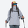 Women's 3L hardshell jacket - gray and purple color variants front views, on-model side view, for rain and wind protection