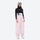 Women's 2-layer snowboard jacket and bibs - light pink bib pants with black top, for cold-weather winter sports
