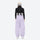 Women's waterproof 2L snow jacket and bib pants series - lavender bib pants with black top, on-model back view