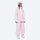 Women's quilted lining ski jacket with suspender bibs - light pink jacket with light pink bib pants, quilted warm lining