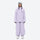 Women's quilted lining ski jacket with suspender bibs - lavender jacket with lavender bib pants