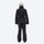 Women's waterproof 3L ski jacket and pants set - black jacket with black pants, for resort and cross-country days