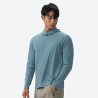 
                  
                    Men's quick-dry surf set with UPF 50+ - teal blue color variant front and side views, for surfing and water sports
                  
                