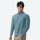 Men's quick-dry surf set with UPF 50+ - teal blue color variant front and side views, for surfing and water sports