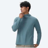 
                  
                    Long sleeve sun protection shirt with shorts - olive green shorts color variant views, for sun protection in water
                  
                