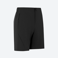 
                  
                    Men's UPF 50 rashguard and boardshorts set - close-up details of fabric collar and shorts, for surfing and water sports
                  
                