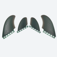 
                  
                    Honeycomb carbon quad fins Futures system - dark green gray quad fin set views and dimensions, for fast powerful waves
                  
                